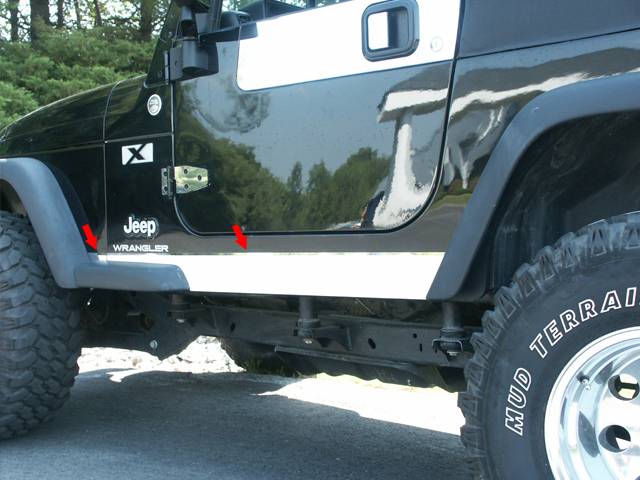 QAA - JEEP WRANGLER 2dr QAA Stainless 4pcs Rocker Panel Trim TH45090