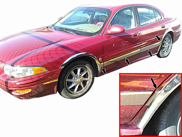 QAA - BUICK LESABRE 4dr QAA Stainless 8pcs Rocker Panel Trim TH40565