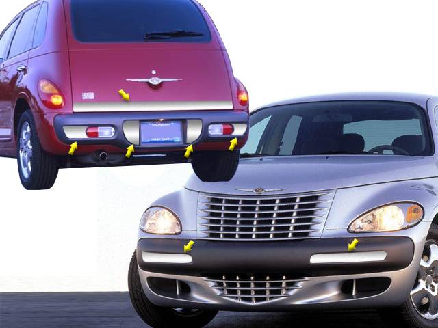 QAA - CHRYSLER PT CRUISER 4dr QAA Stainless 7pcs Bumper Package BP41700-1