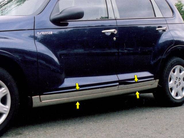 QAA - CHRYSLER PT CRUISER 4dr QAA Stainless 8pcs Rocker Panel Trim TH41700