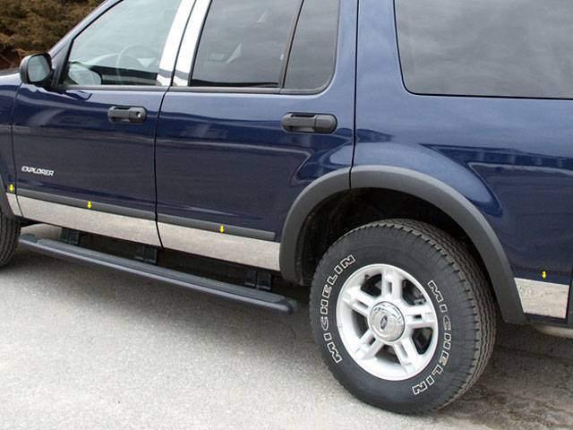 QAA - FORD EXPLORER 4dr QAA Stainless 8pcs Rocker Panel Trim TH44331