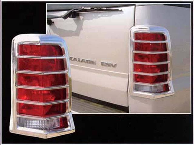 QAA - ESCALADE 4dr QAA Chrome ABS plastic 2pcs Tail Light Bezels TL42255
