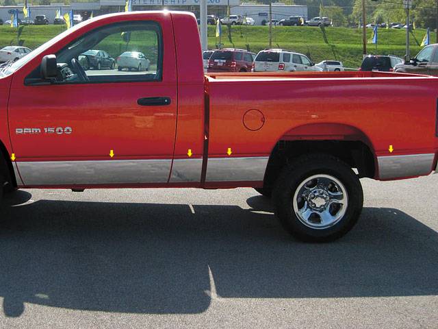 QAA - DODGE RAM 4dr QAA Stainless 10pcs Rocker Panel Trim TH42934