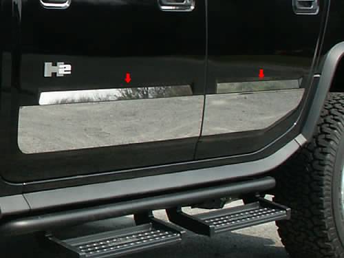 QAA - HUMMER H2 4dr QAA Stainless 4pcs Side Accent Trim HV43013