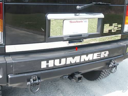 QAA - HUMMER H2 4dr QAA Stainless 1pcs Tailgate Accent HV43010