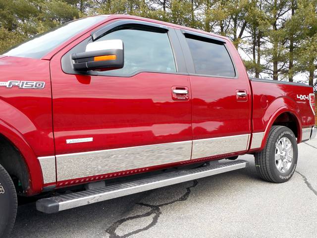 QAA - FORD F-150 4dr QAA Stainless 12pcs Rocker Panel Trim TH44306