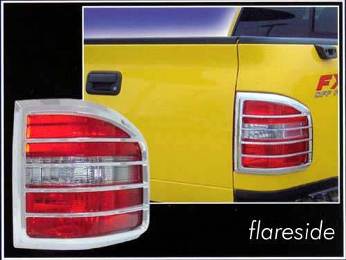 QAA - FORD F-150 FLARESIDE QAA Chrome ABS plastic 2pcs Tail Light Bezels TL44309
