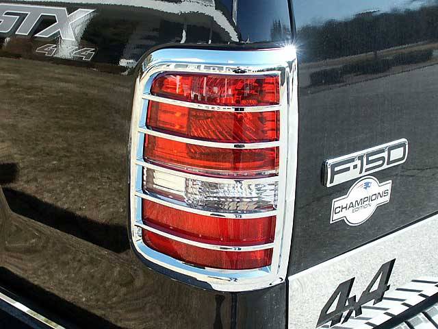 QAA - FORD F-150 FLEETSIDE QAA Chrome ABS plastic 2pcs Tail Light Bezels TL44308