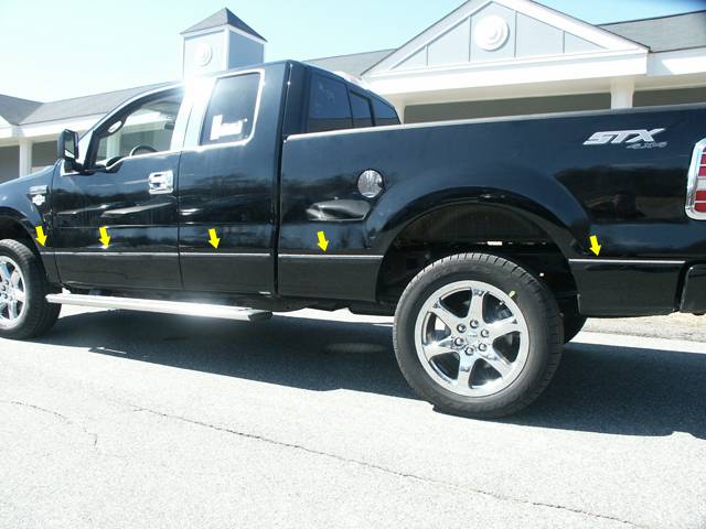 QAA - F-150 Super Cab, 6.5'Bed, NO Flares QAA  10pcs Side Accent Trim AT44302