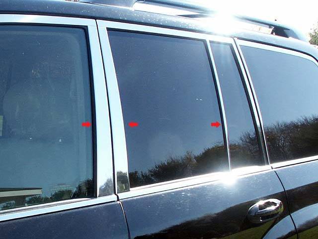 QAA - LEXUS LX470 4dr QAA Stainless 6pcs Pillar Trim PP24121
