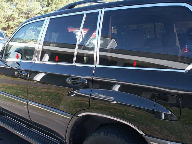QAA - LEXUS LX470 4dr QAA Stainless 6pcs Window Sill Accent WS24120