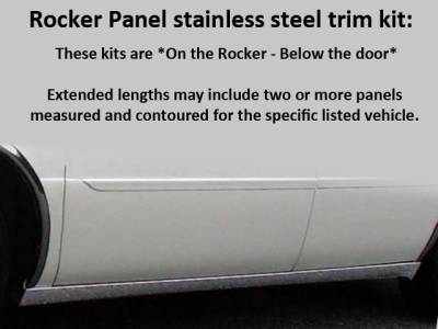QAA - DTS Limousine 34.5" Stretch QAA Stainless 6pcs Rocker Panel Trim TH40242
