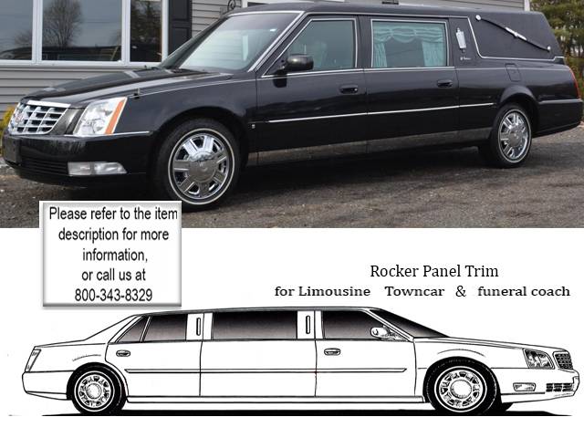 QAA - CADILLAC DTS HEARSE QAA Stainless 12pcs Rocker Panel Trim TH46259