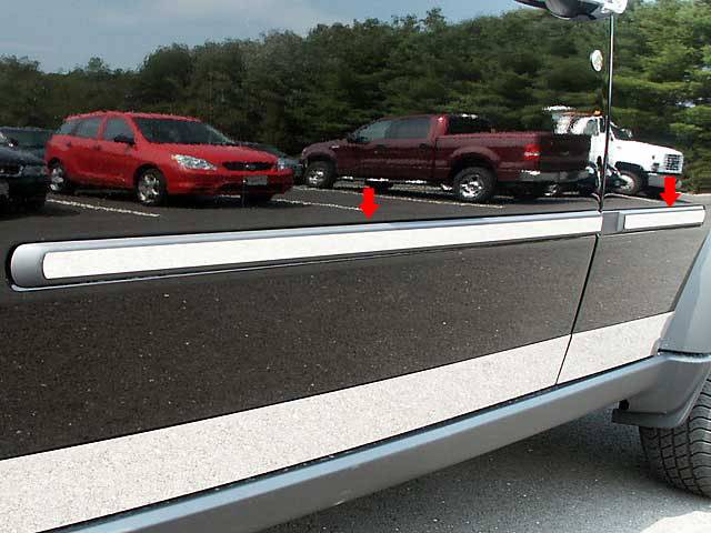 QAA - DODGE NITRO 4dr QAA Stainless 4pcs Rocker Panel Trim TH47941