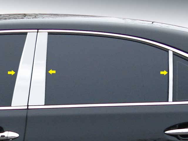 QAA - LEXUS LS460 4dr QAA Stainless 6pcs Pillar Trim PP27101