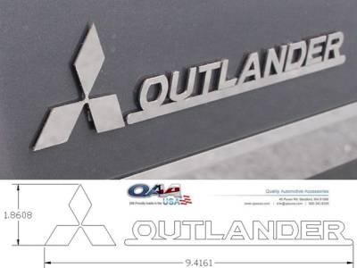 QAA - MITSUBISHI OUTLANDER 4dr QAA Stainless 4pcs Graphic/Logo/emblem SGR27010