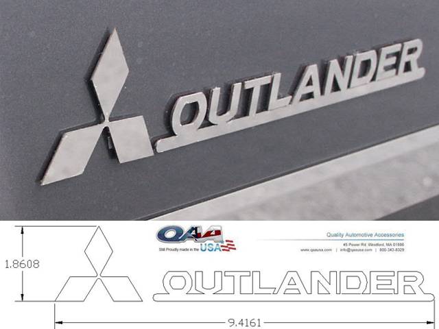 QAA - MITSUBISHI OUTLANDER 4dr QAA Stainless 4pcs Graphic/Logo/emblem SGR27010