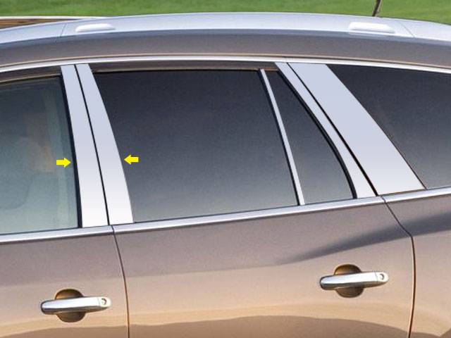 QAA - BUICK ENCLAVE 4dr QAA Stainless 4pcs Pillar Trim PP48530
