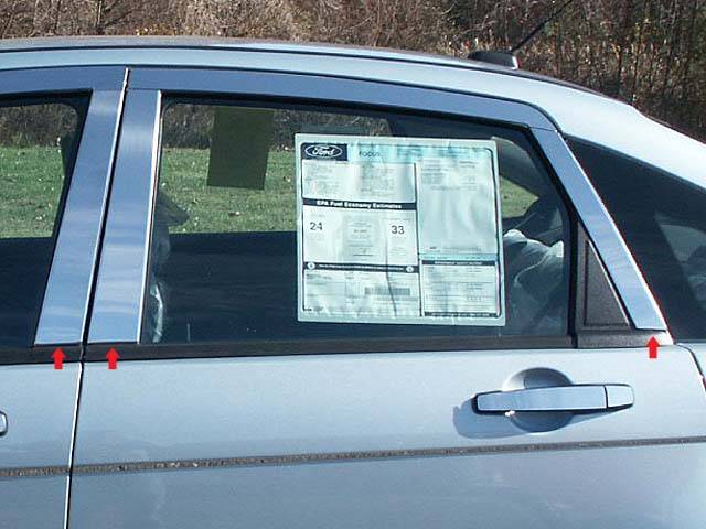 QAA - FORD FOCUS 4dr QAA Stainless 6pcs Pillar Trim PP48346