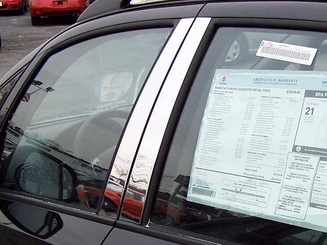 QAA - SUZUKI SX4 4dr QAA Stainless 4pcs Pillar Trim PP29875