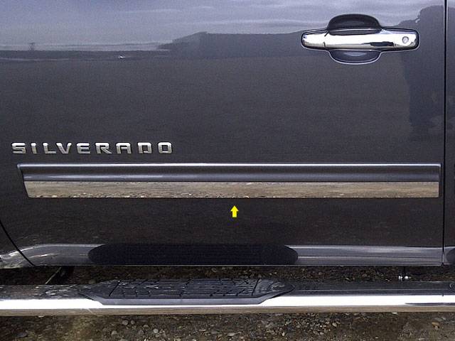 QAA - CHEVROLET SILVERADO 2dr QAA Stainless 2pcs Rocker Panel Trim TH49181