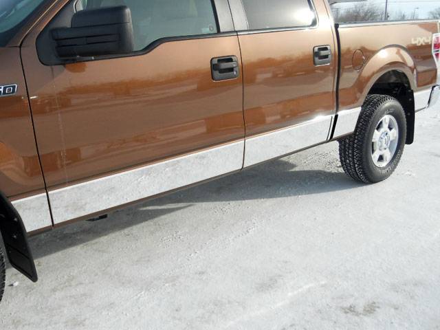 QAA - FORD F-150 4dr QAA Stainless 12pcs Rocker Panel Trim TH49305