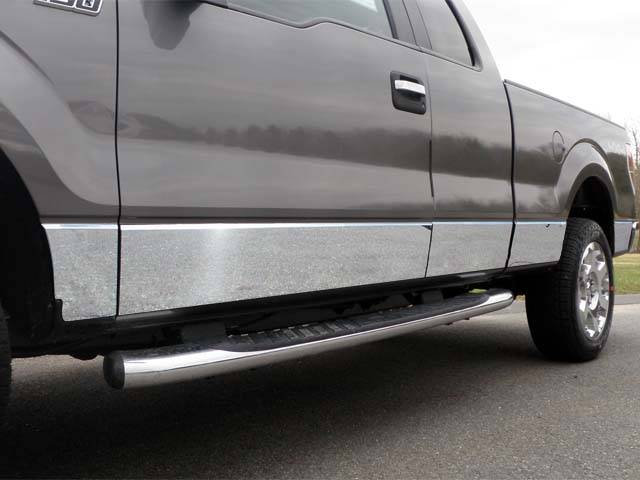 QAA - F-150 Super Cab, 8' bed, w/ Flares QAA  10pcs Rocker Panel Trim TH49313