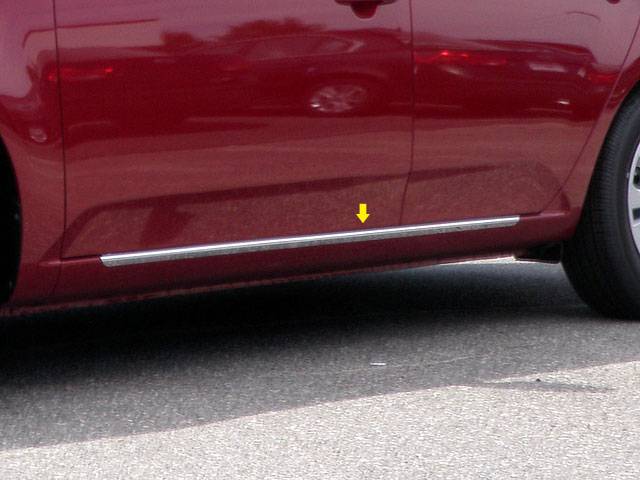 QAA - KIA FORTE 4dr QAA Stainless 2pcs Rocker Panel Trim TH10811