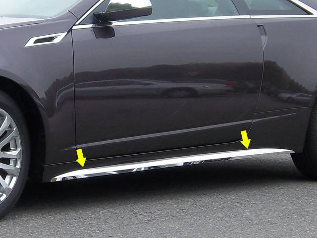 QAA - CADILLAC CTS COUPE 2dr QAA Stainless 4pcs Rocker Panel Trim TH50254