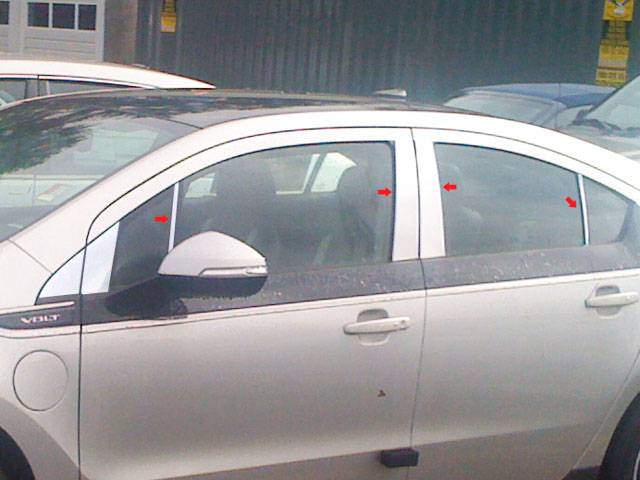 QAA - CHEVROLET VOLT 4dr QAA Stainless 8pcs Pillar Trim PP53132