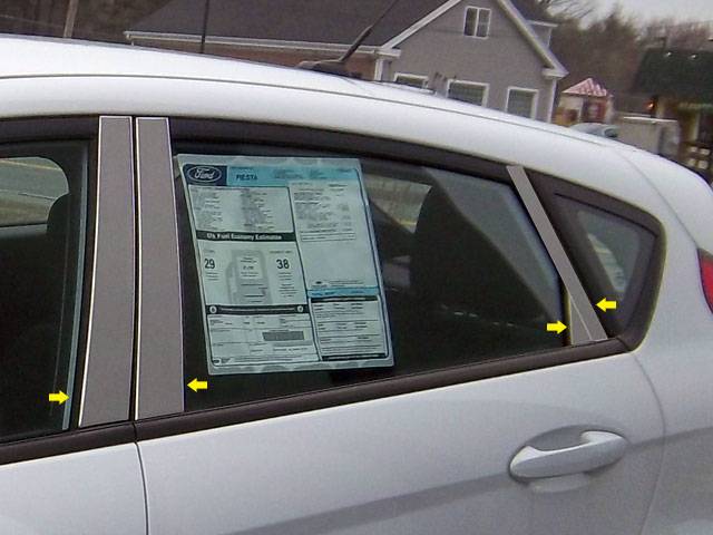 QAA - FORD FIESTA 4dr QAA Stainless 8pcs Pillar Trim PP51337