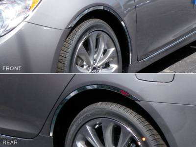 QAA - Fits Hyundai SONATA 4dr QAA Stainless 4pcs Wheel Well Accent WQ11360