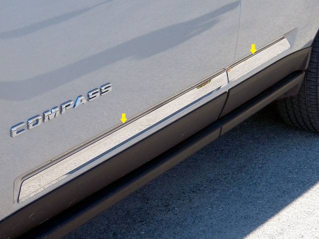 QAA - JEEP COMPASS 4dr QAA Stainless 4pcs Rocker Panel Trim TH51075