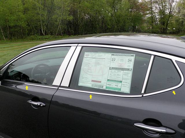 QAA - KIA OPTIMA 4dr QAA Stainless 6pcs Window Sill Accent WS11805