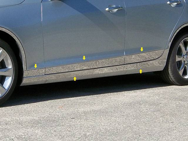 QAA - CADILLAC ATS 4dr QAA Stainless 10pcs Rocker Panel Trim TH53237
