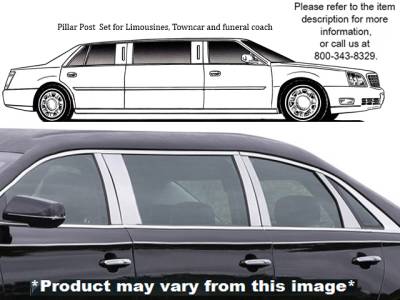 QAA - XTS Accubuilt Hearse Limousine QAA Stainless 10pcs Pillar Trim PP53222