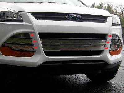 QAA - FORD ESCAPE 2/4dr QAA Stainless 6pcs Grille Accent SG53362