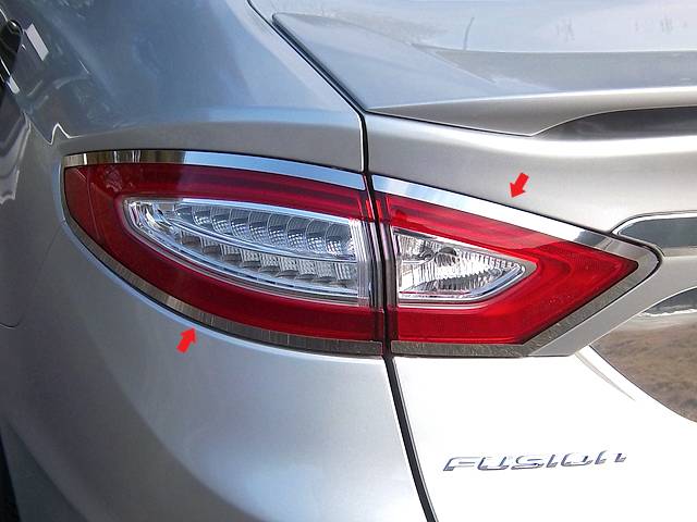 QAA - FORD FUSION 4dr QAA Stainless 4pcs Tail Light Accent TR53390