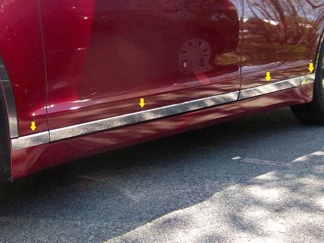 QAA - LINCOLN MKZ 4dr QAA Stainless 8pcs Rocker Panel Trim TH53630