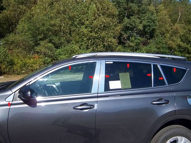 QAA - TOYOTA RAV4 4dr QAA Stainless 16pcs Window Accent Package WP13180