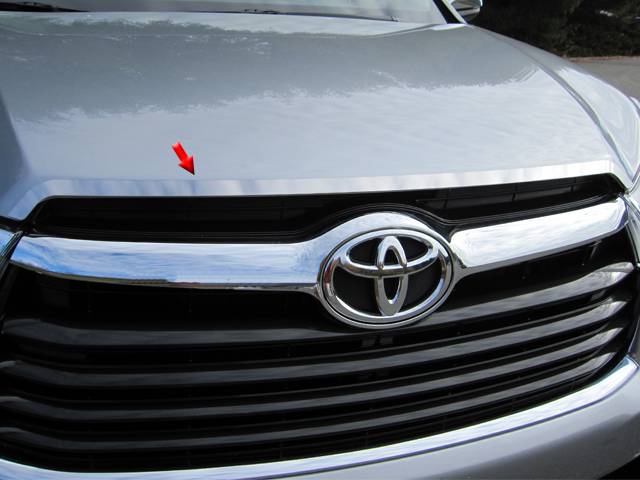 QAA - TOYOTA HIGHLANDER 4dr QAA Stainless 1pcs Hood Trim HT14110