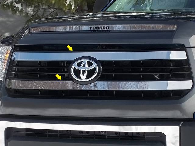 QAA - TOYOTA TUNDRA 2/4dr QAA Stainless 2pcs Grille Accent SG14145