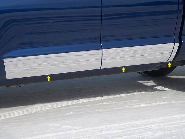 QAA - TOYOTA TUNDRA Double Cab QAA Stainless 6pcs Rocker Panel Trim TH14146