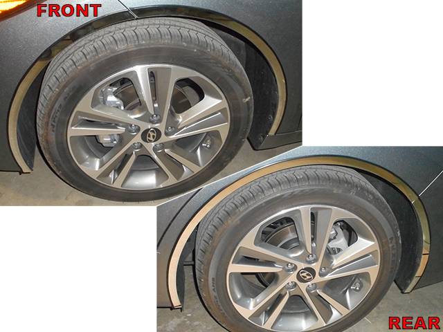 QAA - Fits Hyundai ELANTRA 4dr QAA Stainless 8pcs Wheel Well Accent WQ17340