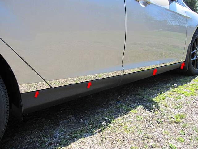 QAA - FORD FOCUS 4dr QAA Stainless 8pcs Rocker Panel Trim TH55345