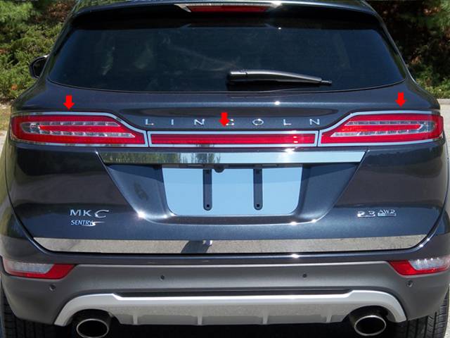 QAA - LINCOLN MKC 4dr QAA Stainless 3pcs Tail Light Accent TR55640
