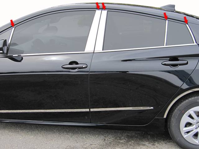 QAA - TOYOTA PRIUS 4dr QAA Stainless 10pcs Pillar Trim PP16138