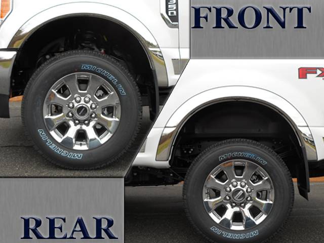 QAA - F-250/F-350 SUPER DUTY 2/4dr QAA Molded 4pc Wheel Well Fender Trim WZ57325