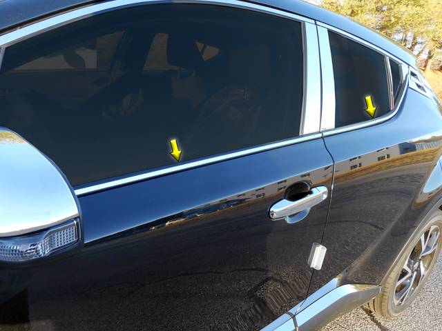 QAA - TOYOTA C-HR 4dr QAA Stainless 4pcs Window Sill Accent WS18140