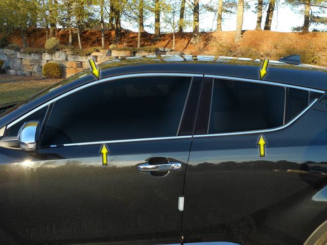 QAA - TOYOTA C-HR 4dr QAA Stainless 8pcs Window Accent Package WP18141